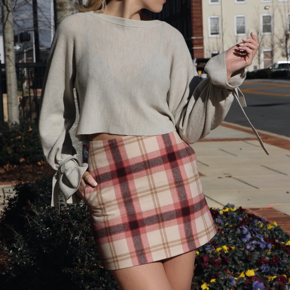 Aritzia Plaid Mini Skirt